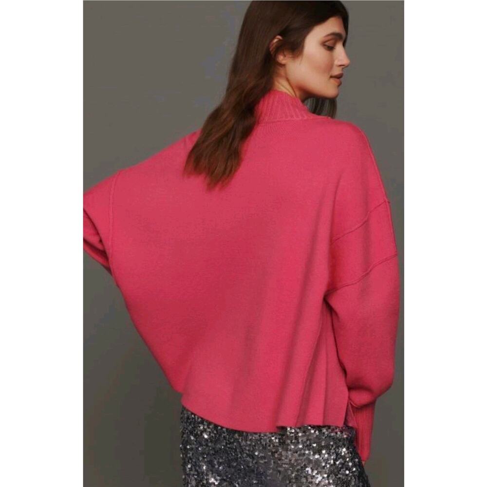 Anthropologie Maeve Logan Embroidered Heart Turtleneck Sweater. Size M. Retails - Picture 2 of 10